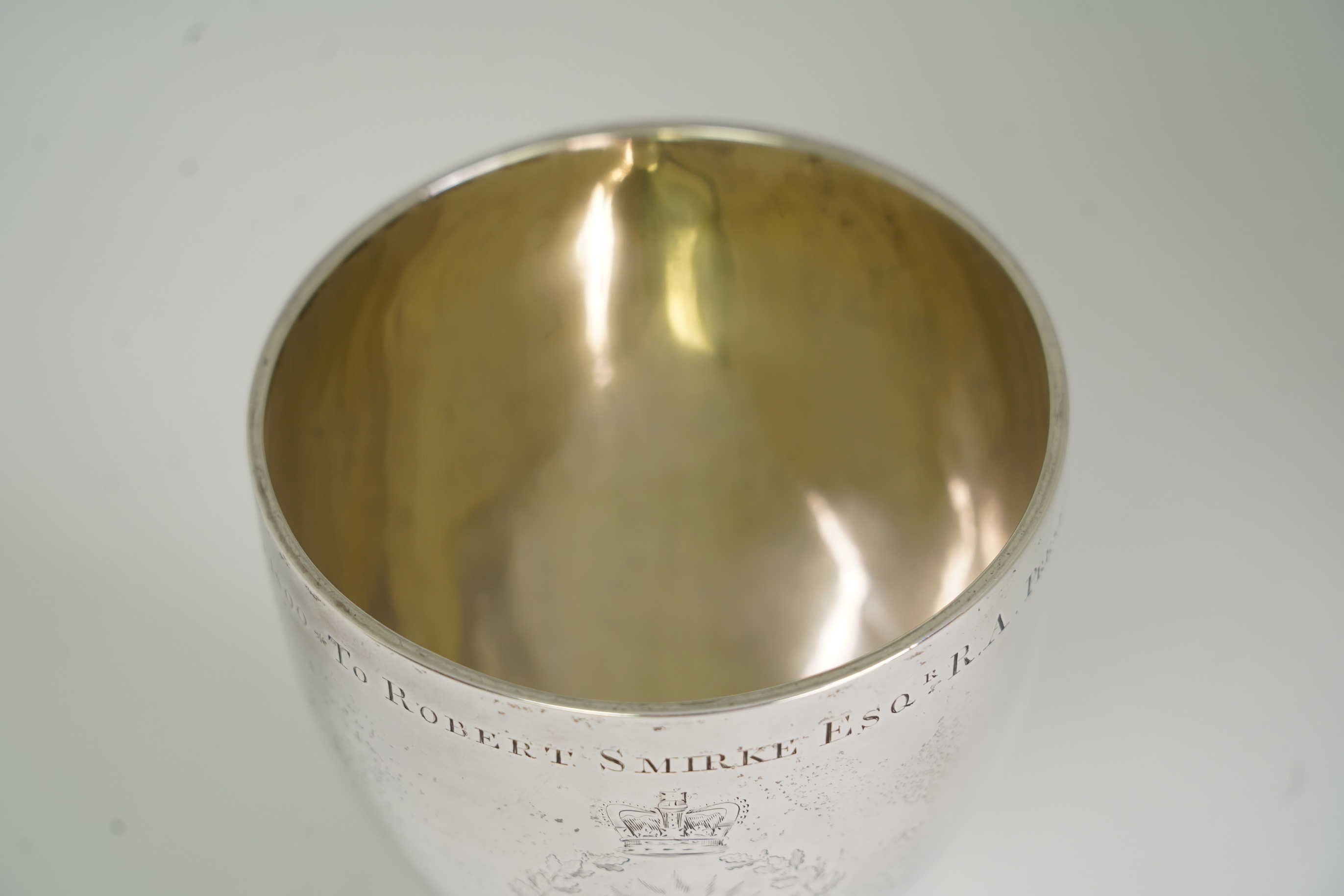 A George III silver presentation goblet, by John Eames
